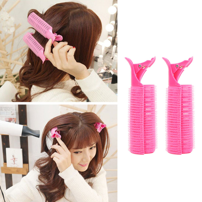 Root Hook Tool - 毛むくじゃらの赤ちゃんのヘアローラー,接着剤,プラスチック,ヘアピン,スタイリングツール,ピンク,2/4個
