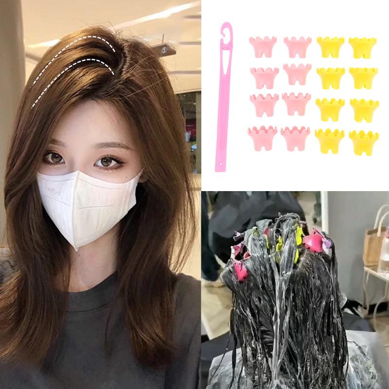 Root Hook Tool - 15/18個入りヘアロートパーマロッド、ヘアフック付きカーラー、ヘアローラー、ヘアスタイリングツール、ふわふわヘアメーカー、DIYカーリングヘアツール