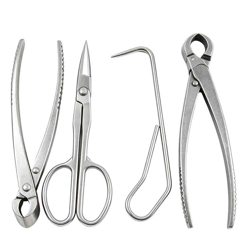 Root Hook Tool - SHGO-盆栽ツールセット(4個)、ノブカッター、凹型カッター、植物ケアと根鉤