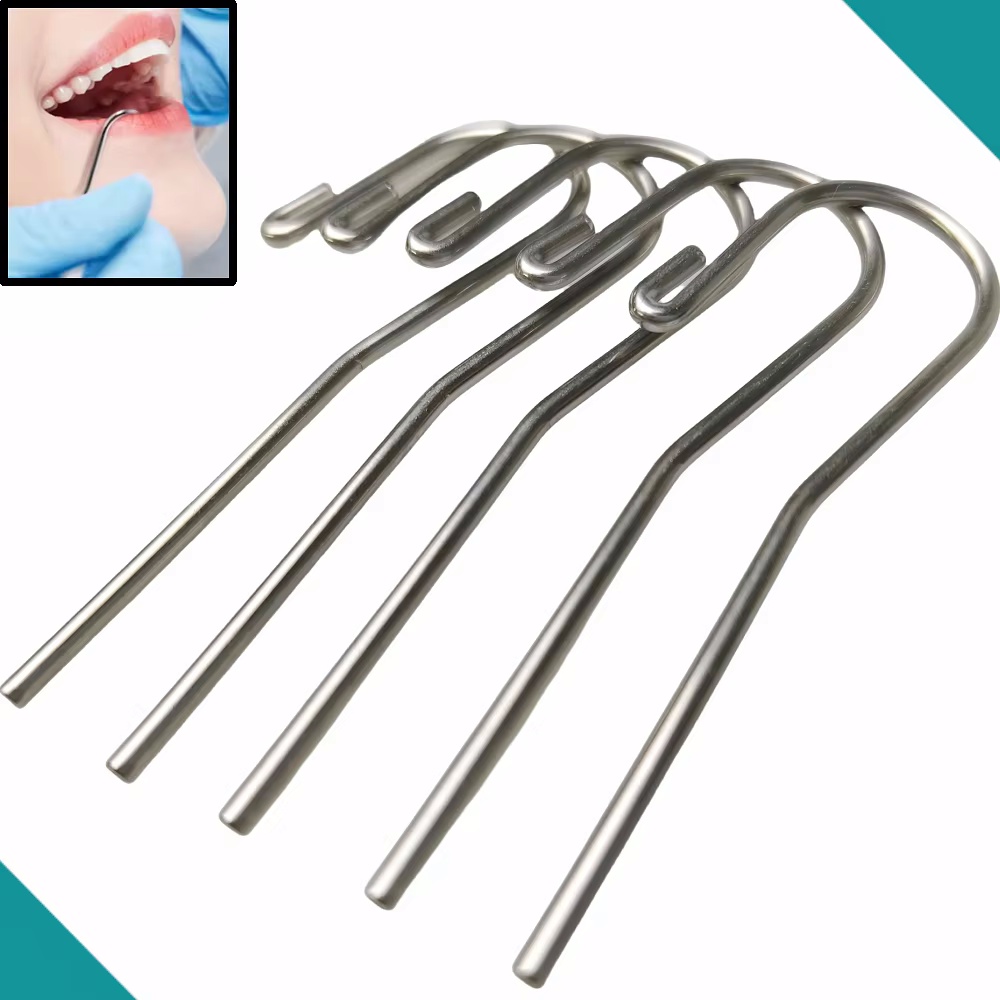 Root Hook Tool - 5 ピース/パックステンレス鋼歯科リップフック根管測定アクセサリーリップマウスフックアペックスロケーターツール