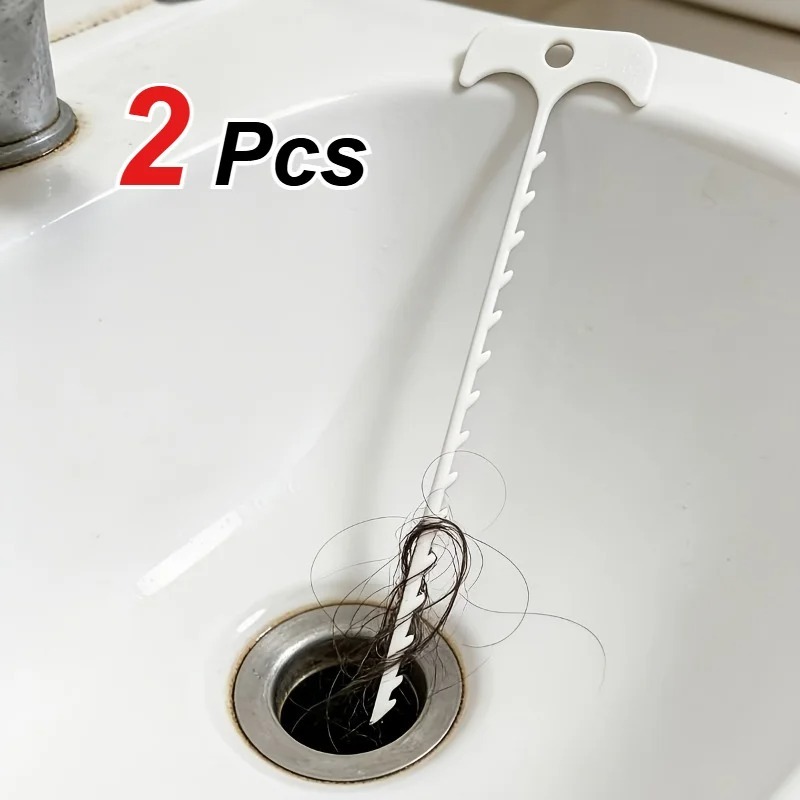 2個入りフレキシブルプラスチック排水管詰まり除去ツール -  - Root Hook Tool のレビューと価格