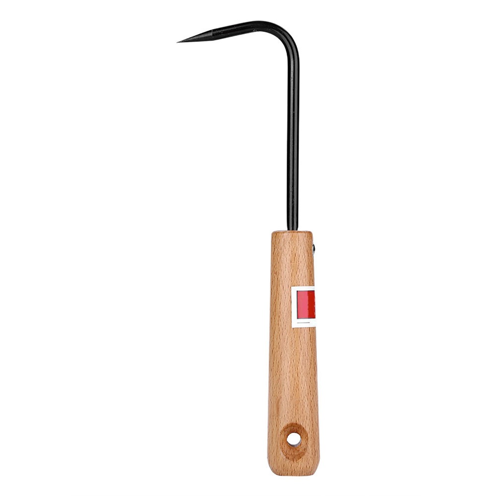 頑丈な鉄製盆栽根鉤 木製ハンドル シングルクローデザイン 園 - Root Hook Tool のレビューと価格