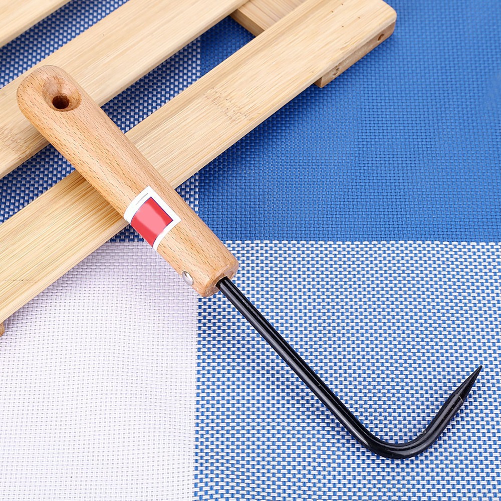 頑丈な鉄製盆栽根鉤 木製ハンドル シングルクローデザイン 園 - Root Hook Tool のレビューと価格