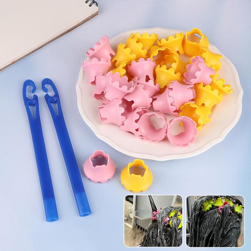 15/18個入りヘアロートパーマロッド、ヘアフック付きカーラ - Root Hook Tool のレビューと価格