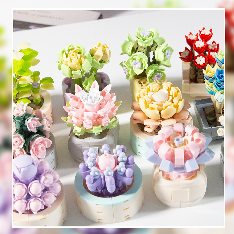 DIY moc-多肉植物,サボテン,gypsophila,盆 - Bonsai Garden Lego Set のレビューと価格