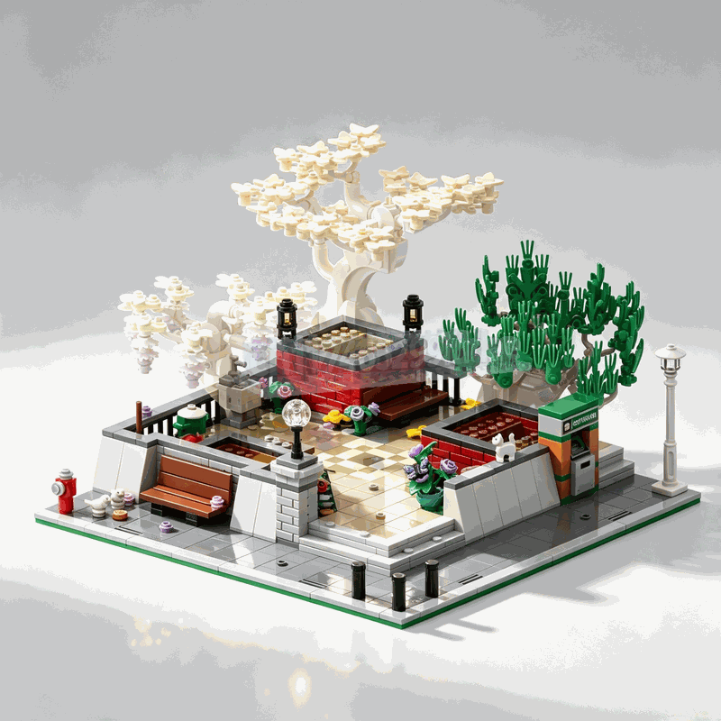 1309ピース コーナーパーク盆栽ツリービルディングブロック - Bonsai Garden Lego Set のレビューと価格