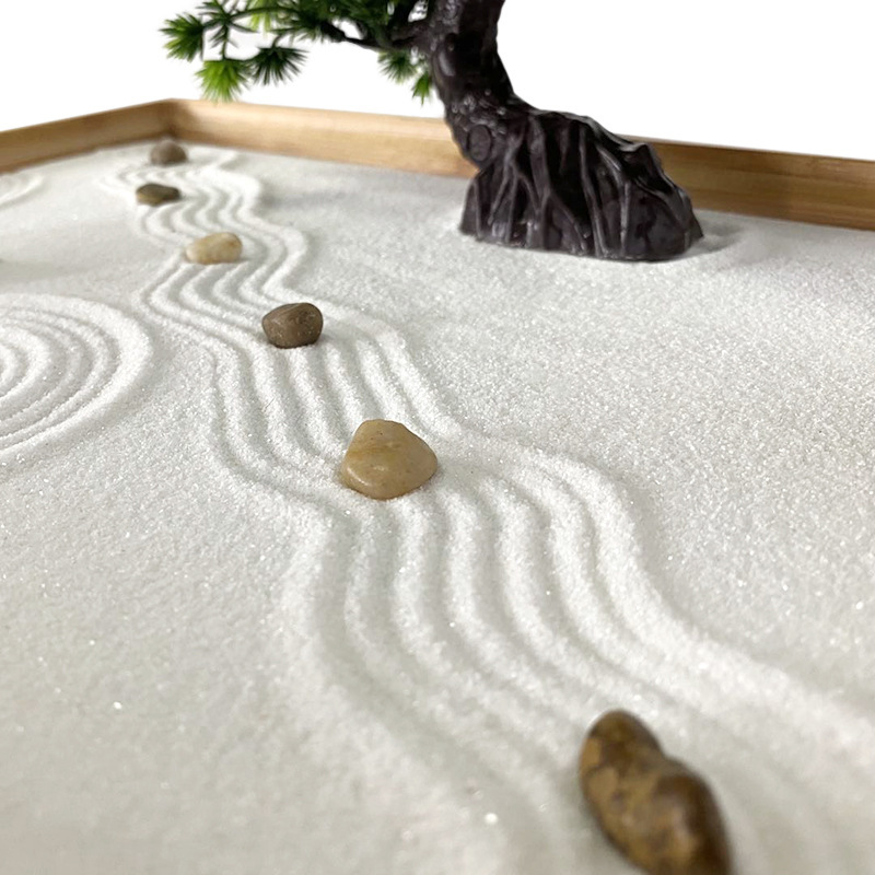 日本の禅庭 デスク用 白砂、人工盆栽、岩、熊手ギフト 砂キッ - Bonsai Zen Garden Kit のレビューと価格