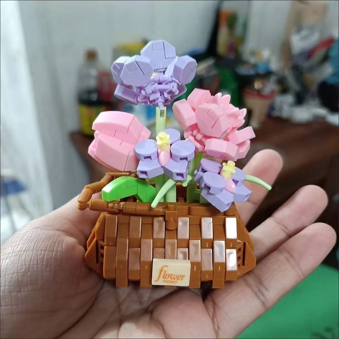 DIY鉢植えバラひまわり植物多肉植物盆栽庭園ロマンチックなビ - Bonsai Garden Lego Set のレビューと価格