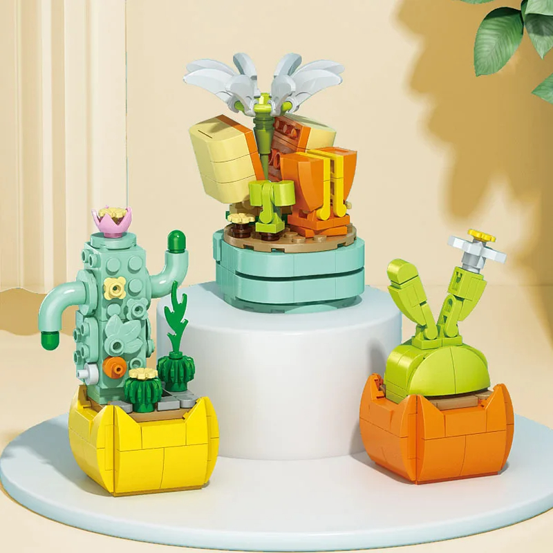 花多肉植物ビルディングブロック永遠の盆栽ツリーガーデンロマン - Bonsai Garden Lego Set のレビューと価格