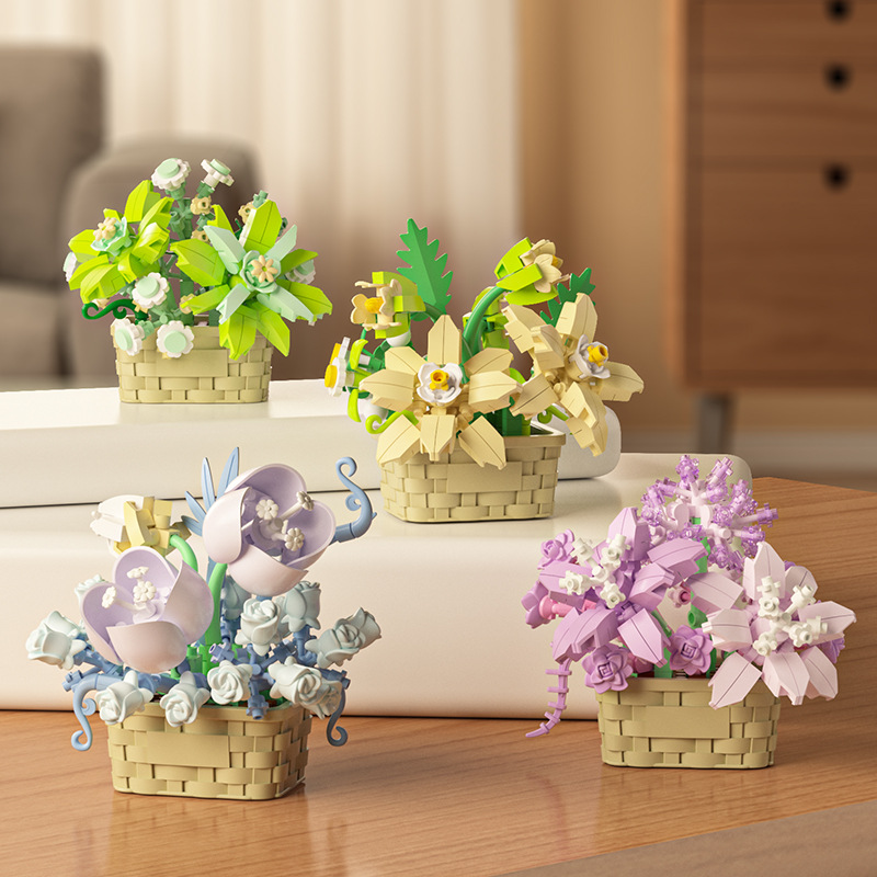 DIY MOC 鉢植えバラヒマワリ植物多肉植物盆栽庭園ロマン - Bonsai Garden Lego Set のレビューと価格